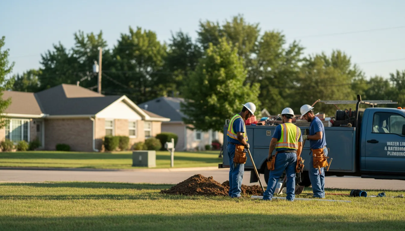 Residential water line and bathroom plumbing service in Campbelltown, PA